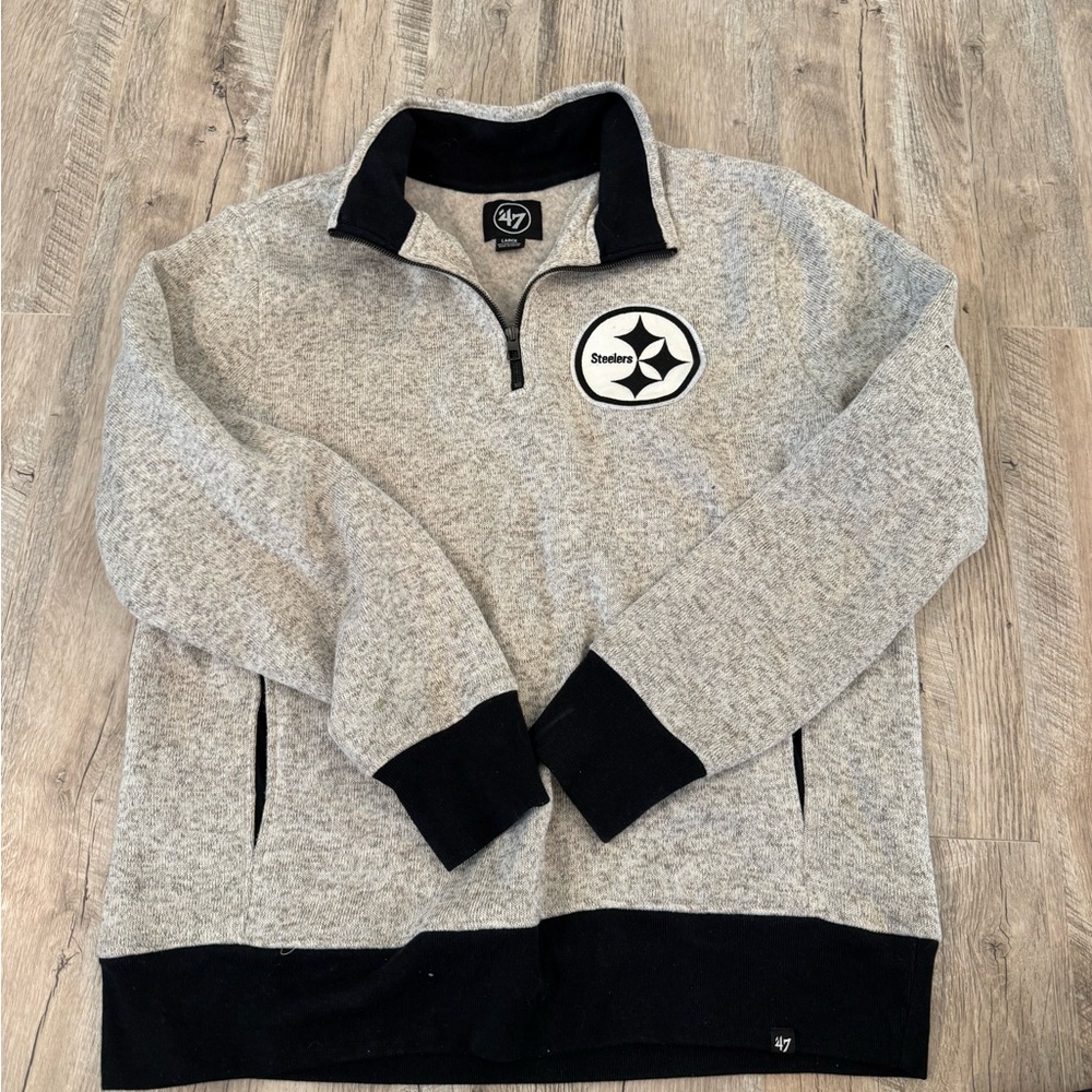 47 Brand Pittsburgh Steelers Quarter-Zip Pullover